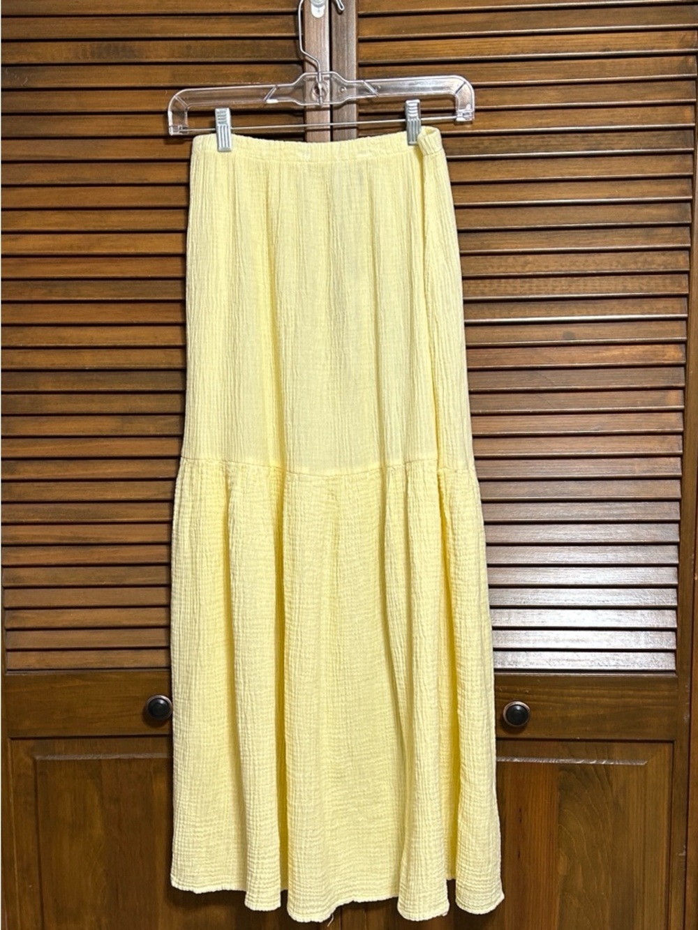 NWT Red Haute Yellow Pullon Maxi S Pastel Yellow Pullon Maxi Skirt Size S - Picture 5 of 5